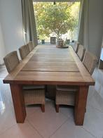 Teak tafel + 6 stoelen, Huis en Inrichting, Ophalen, Zo goed als nieuw