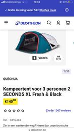 Kampeertent 3 personen quechua, Caravans en Kamperen, Tenten, Nieuw, Tot en met 3