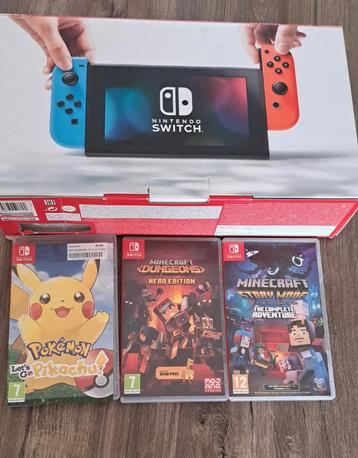 Nintendo Switch v1, Comme neuf, Enlèvement, Switch Original, Avec jeux