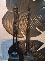 Twee slanke afrikaanse beelden 44 cm, Antiek en Kunst, Kunst | Beelden en Houtsnijwerken, Verzenden