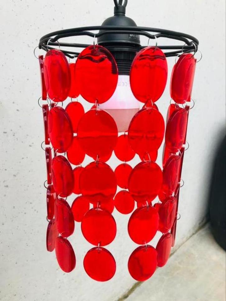 Hanglamp jaren 60/70-stijl, Huis en Inrichting, Lampen | Plafondlampen, Zo goed als nieuw, Kunststof, Metaal, Ophalen