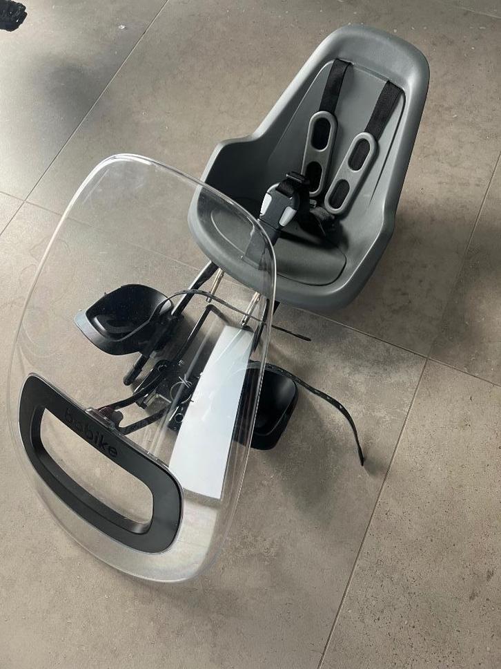 Bobike fietsstoeltje stuur + windscherm, Fietsen en Brommers, Fietsaccessoires | Fietsstoeltjes, Zo goed als nieuw, Voorzitje