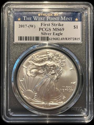 American Eagle 1oz 2017 W West Point PCGS-MS69 beschikbaar voor biedingen