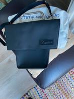 Vintage zwarte handtas van Emmy Wieleman in kunstleer, Ophalen of Verzenden, Zo goed als nieuw, Zwart
