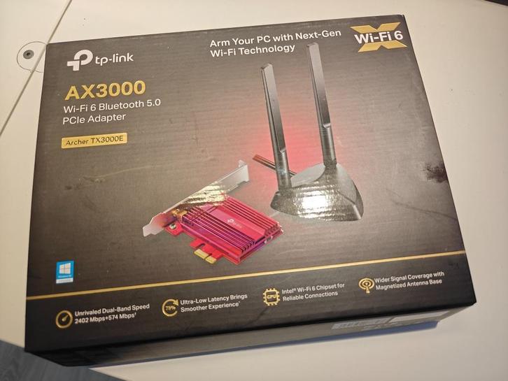 TP-Link Archer TX3000E Wifi Bluetooth PCI Express adapter, Computers en Software, Netwerkkaarten, Gebruikt, Intern, Ophalen of Verzenden