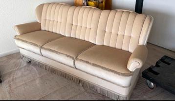 zetel vintage retro mohair velours franjes velvet sofa barok beschikbaar voor biedingen