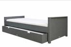 BOPITA bed 90x200 cm grey met lade, Ophalen, 85 tot 100 cm, Zo goed als nieuw, Lattenbodem