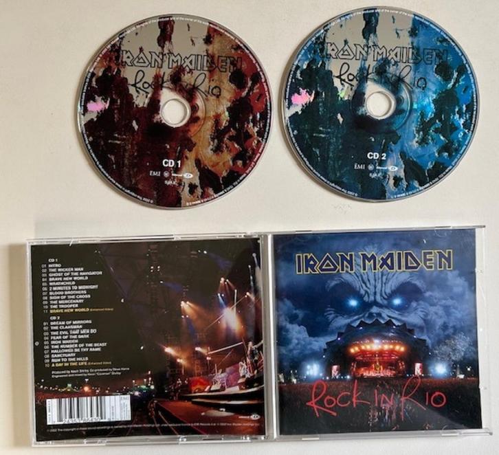 2CD IRON MAIDEN - ROCK IN RIO - LIVE HARD ROCK, Cd's en Dvd's, Cd's | Hardrock en Metal, Gebruikt, Ophalen of Verzenden