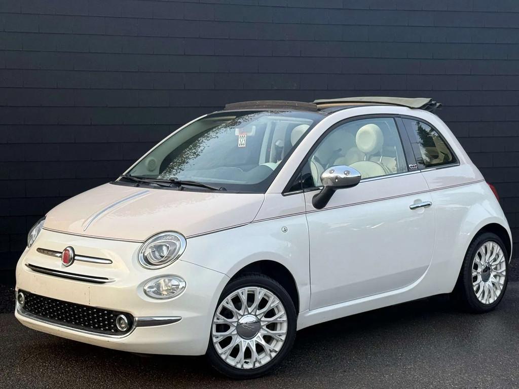 Fiat 500C 0.9 TwinAir 60TH ANNIVERSARY 15/60+CABRIOLET+CUIR, Auto's, Fiat, 1305 kg, 4 zetels, Gebruikt, Cabriolet