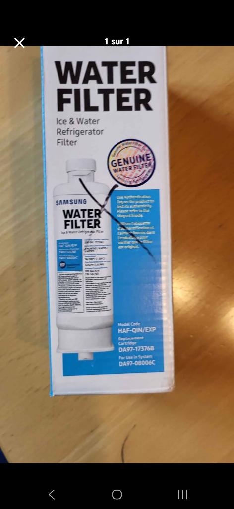 Filtre neuf pour frigo avec distributeur glace et eau, Electroménager, Enlèvement, Neuf