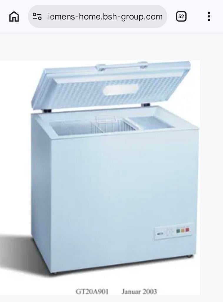 Congélateur - conteneur à 2 compartiments - Siemens - 200 li, Electroménager, Congélateurs, Enlèvement