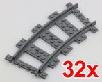 Lego treinsporen bochten 32 stuks, = 2 volledige cirkels, Ophalen of Verzenden, Zo goed als nieuw, Lego