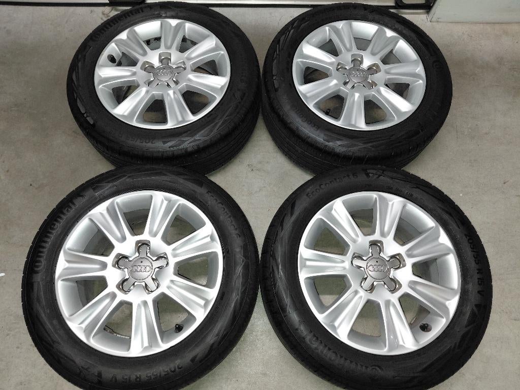 Originele 15 inch velgen met zomerbanden Audi A1, Auto-onderdelen, Banden en Velgen, Ophalen, Gebruikt, 15 inch, Banden en Velgen