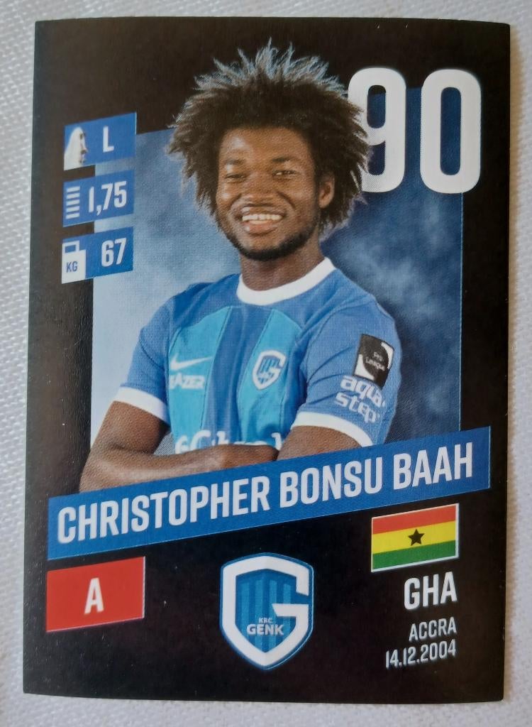 Sticker Bonsu Baah (rookie) - Pro League 2023-2024, Hobby en Vrije tijd, Stickers en Plaatjes, Ophalen of Verzenden, Zo goed als nieuw