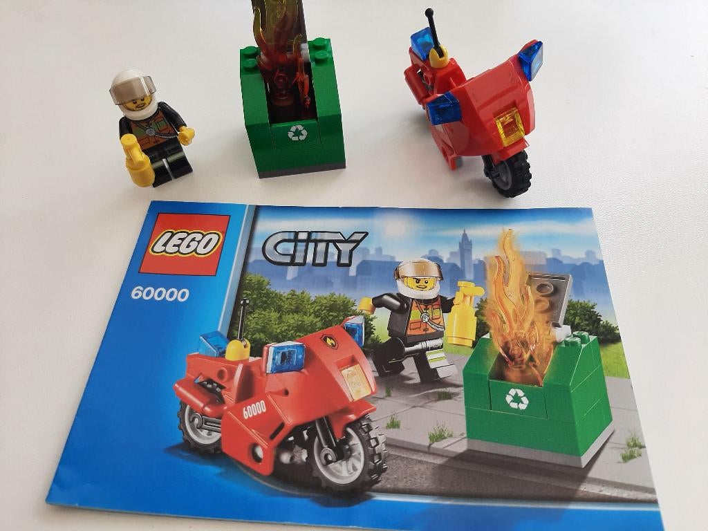 Moto de pompiers Lego City Fire Set 60000, City, Enlèvement ou Envoi, Accessoires inclus, Lego