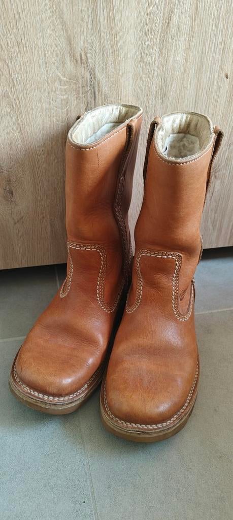 Bottes vintage Reine Wolle - Taille 41.5, Bottes, Enlèvement ou Envoi, Brun, Reine Wolle