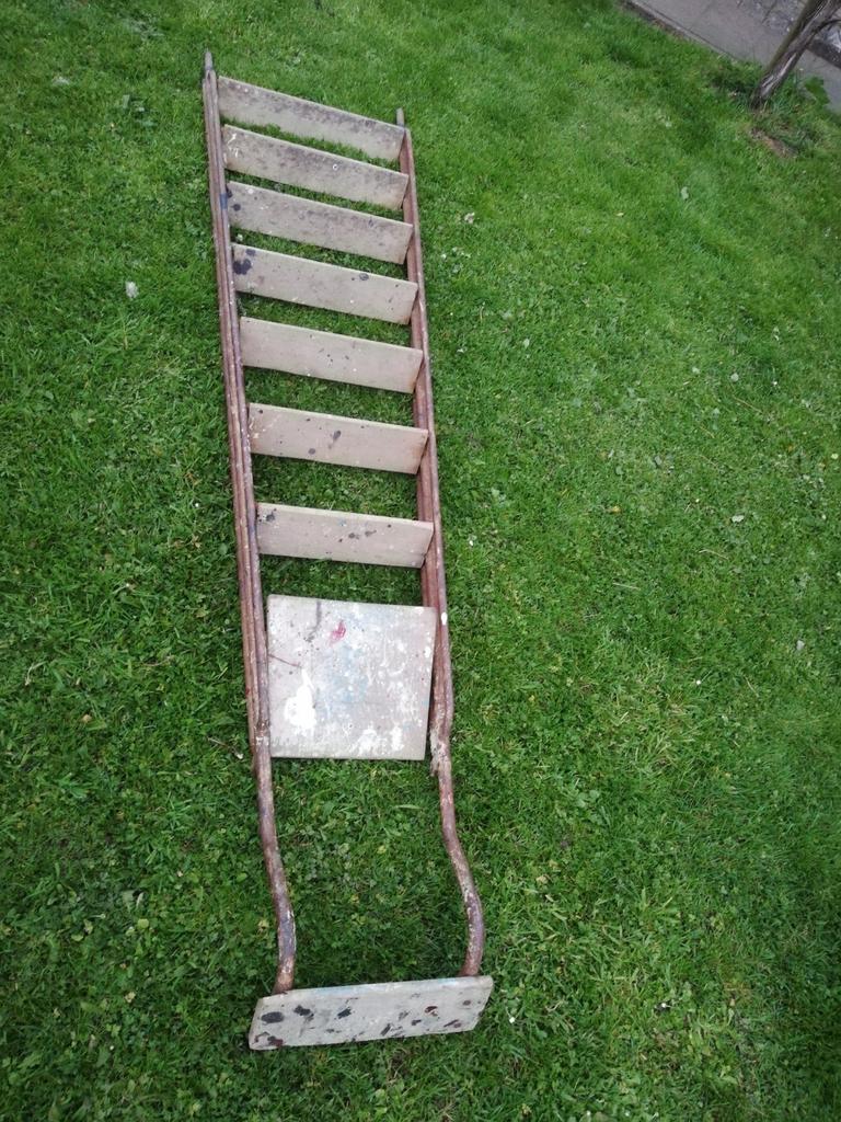 Oude robuste schildersladder, Doe-het-zelf en Bouw, Ladders en Trappen, Ophalen