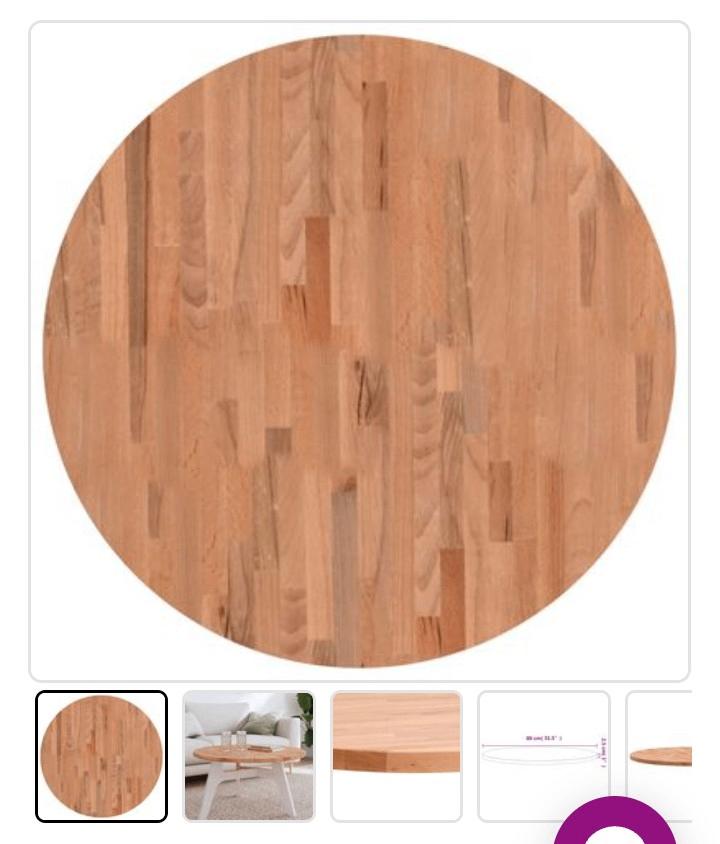 Rond tafelblad massief beuken 80 cm NIEUW, Bricolage & Construction, Bois & Planches, Neuf, Moins de 200 cm, Enlèvement, Autres types