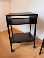 IKEA Setskog 2 zwarte nachtkastjes, Huis en Inrichting, Slaapkamer | Nachtkastjes, Ophalen, Minder dan 45 cm, Metaal of Aluminium