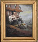 huile sur panneau le mendiant signe joseph Lhota, Enlèvement ou Envoi