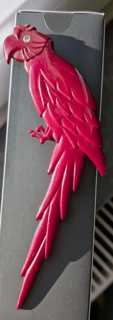 Broche perroquet rétro années 70-80