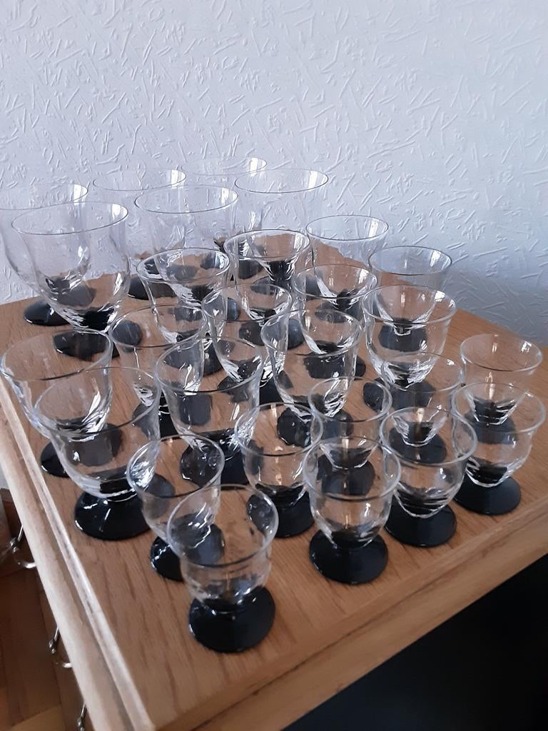 Art deco gelazenset  ! OPRUIMING  koopje !, Enlèvement, Verres et Verres à shot