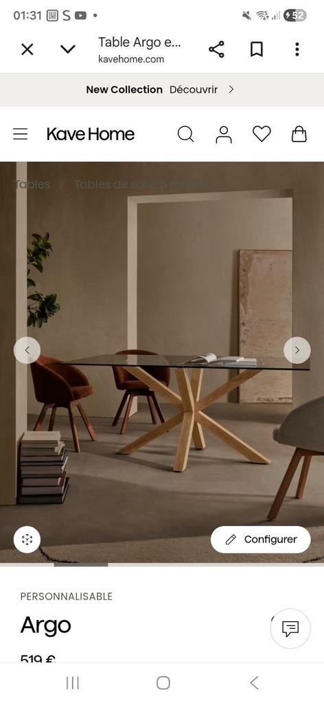 Moderne geglazuurde eettafel, Ophalen, Zwart