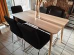 Table en placage frêne – très bon état, 100 à 150 cm, Enlèvement, Utilisé, 50 à 100 cm