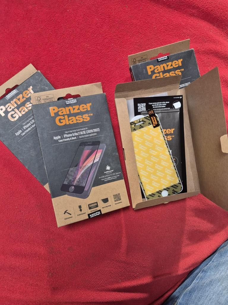 Écran Panzer glass. IPHONE  6 6S 7 8 SE (2020 2022), Enlèvement