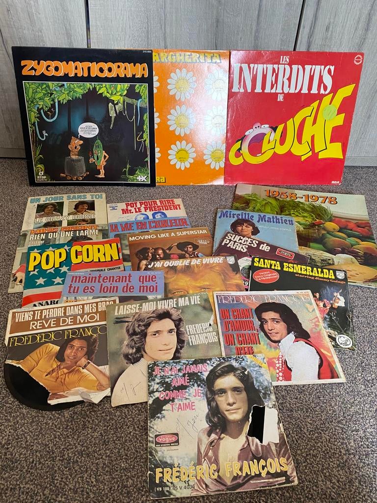 Lot de vinyles 45 tours et 33 tours, CD & DVD, Enlèvement, Utilisé