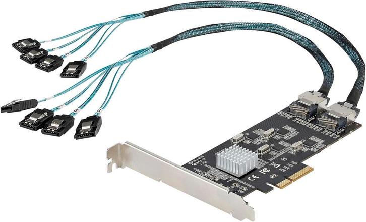 8-Port SATA 6 Gbps PCIe SAS Controller Kaart, Computers en Software, NAS, Nieuw, Ophalen of Verzenden