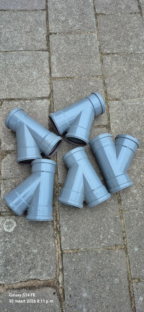 PVC Y-stuk 45° 110 afvoerbuizen, Ophalen, Afvoer, PVC, Nieuw