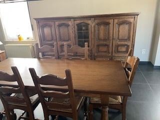 Salle à manger en chêne, Maison & Meubles, Armoires | Buffets, Avec tablette(s), Klassiek, Enlèvement, Utilisé