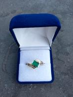 Bague or , émeraude véritable et brillants, Bijoux, Sacs & Beauté, Bagues, Or, Comme neuf, Or, Enlèvement