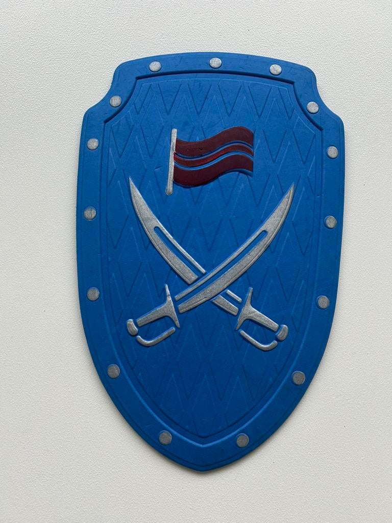 Ridderschild voor kind in zacht materiaal, Ophalen, Gebruikt