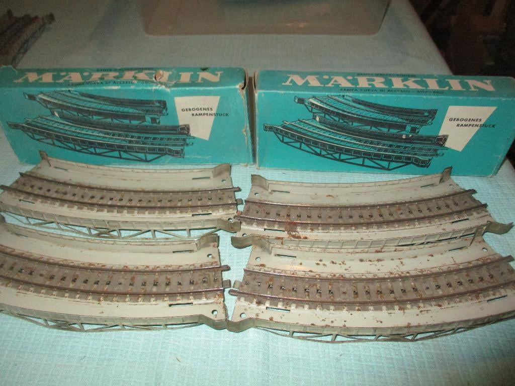 Marklin 4 rampes de ponts 7167, Enlèvement ou Envoi, Utilisé, Pont, Tunnel ou Bâtiment, Märklin