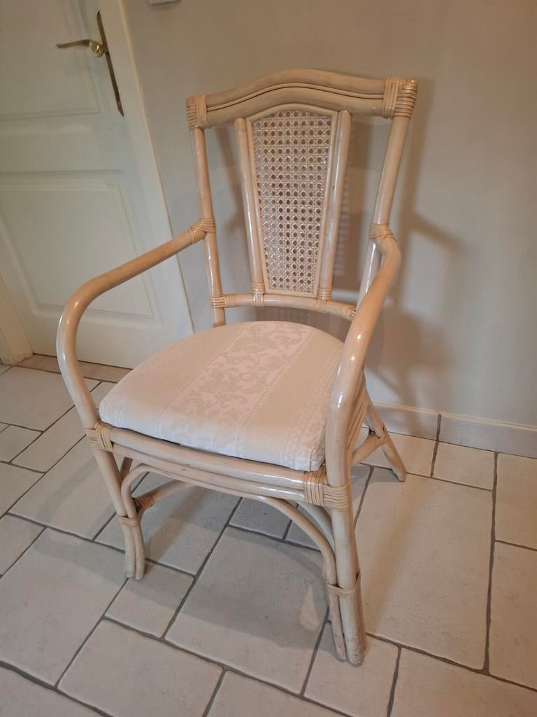 Rotan stoel, Ophalen, Wit