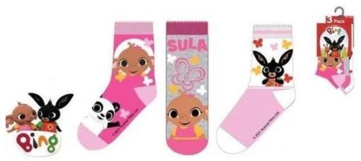 3 Paar Bing Konijn Meisjes Sokken - 19/22 - 27/30, Kinderen en Baby's, Kinderkleding | Schoenen en Sokken, Meisje, Nieuw, Ophalen of Verzenden