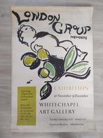 Zeer oude affiche tentoonstelling van London Group Members, Ophalen