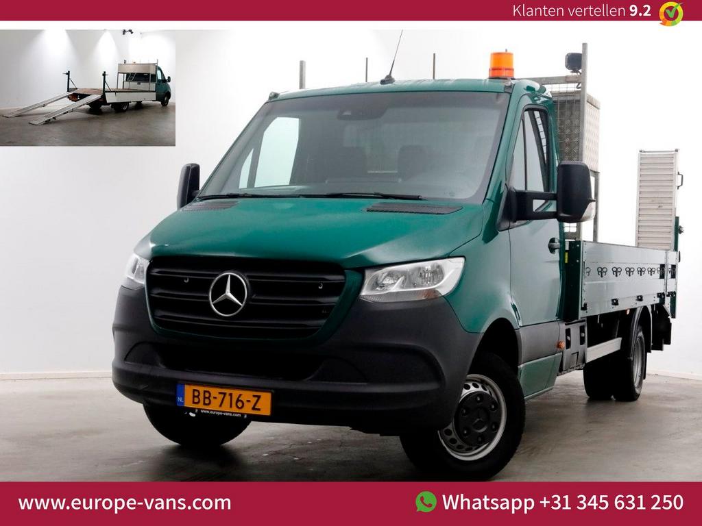 Mercedes-Benz Sprinter 516 CDI 163pk E6 Open Laadbak/Oprijwa, Auto's, Bestelwagens en Lichte vracht, Bedrijf, ABS, Airconditioning