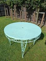 Table en fer sablé, métallisé et laqué, Enlèvement