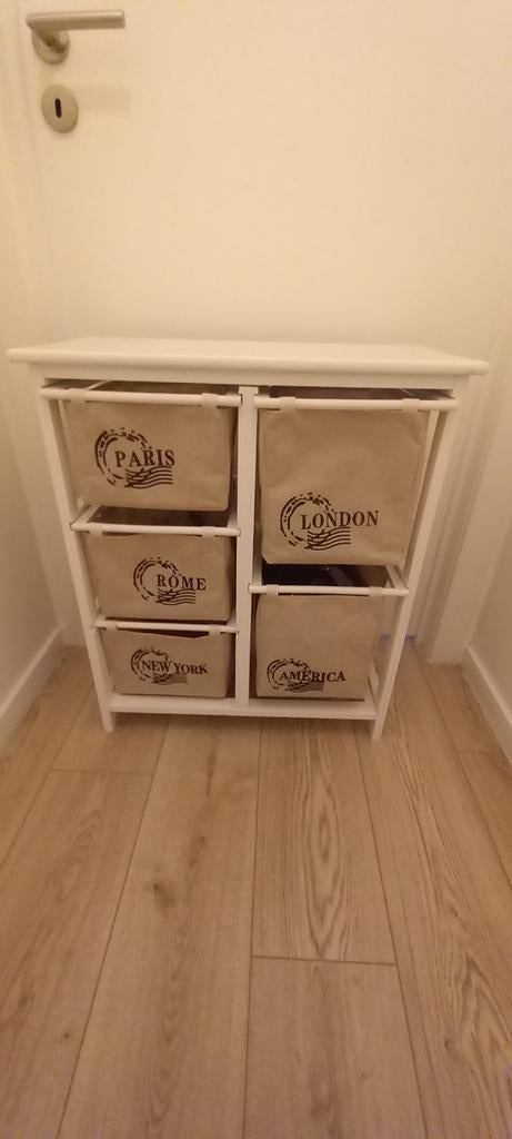 Wit kastje  58 x 28 x 68 cm hoog, Huis en Inrichting, Kasten | Ladekasten, Ophalen