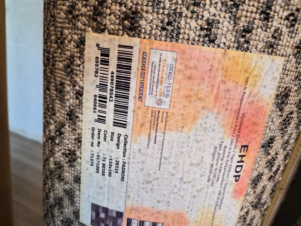 Tapijten maat op de foto, Huis en Inrichting, Ophalen, Gebruikt