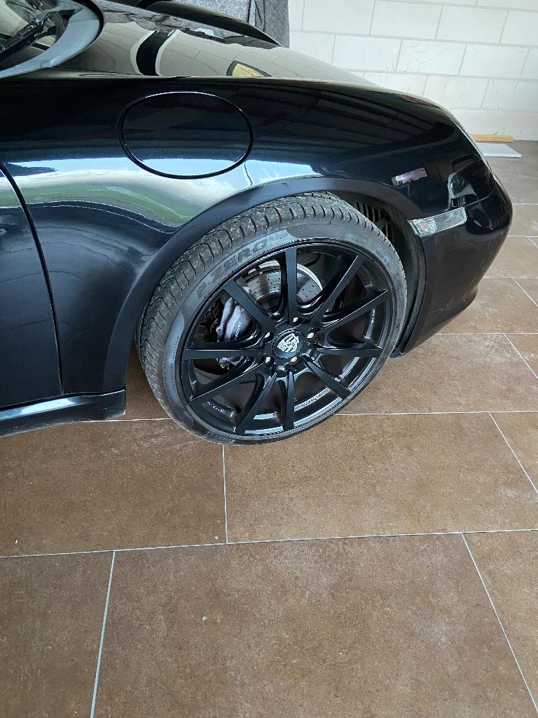 Porsche Boxster/Cayman 20 Classic II zwart +banden, Ophalen, 20 inch, Zomerbanden, Banden en Velgen