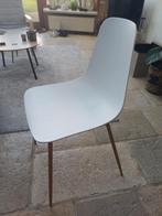 4 eetstoelen jysk, wit met houten poot, Ophalen, Wit