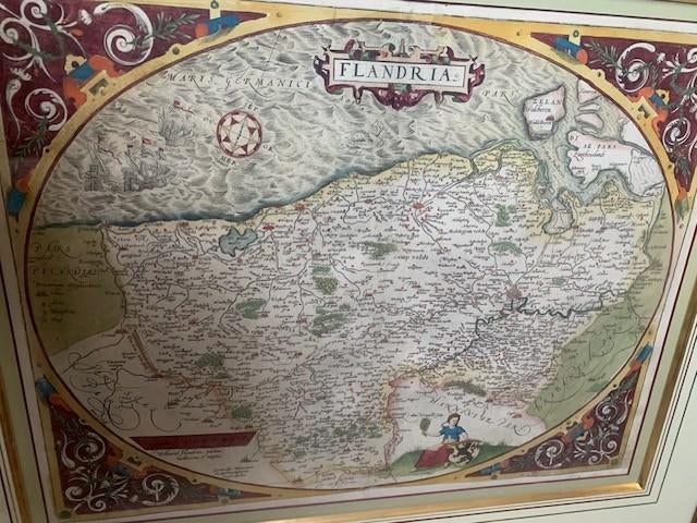 Flandria (Vlaanderen Flanders) 1584 Map van Abraham Ortelius, Antiquités & Art, Enlèvement