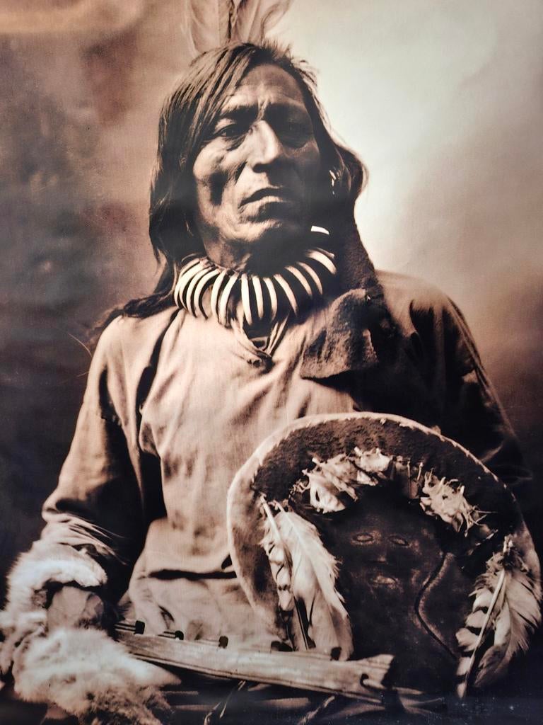 Indiaan op zeildoek, Antiek en Kunst, Kunst | Schilderijen | Modern, Ophalen