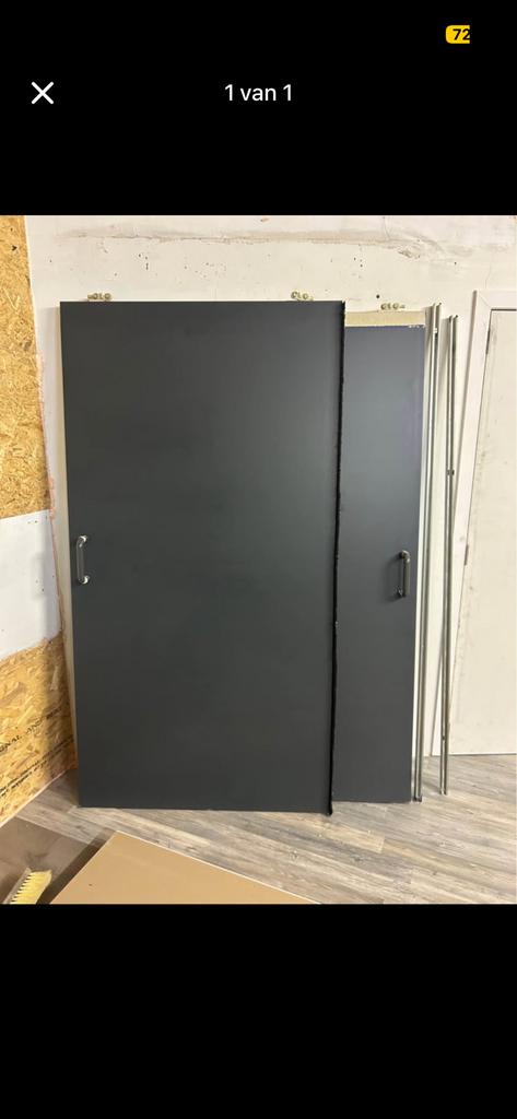 2 schuifdeuren, Gebruikt, Binnendeur, Schuifdeur, 200 tot 215 cm