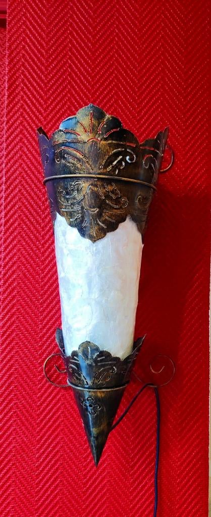 Applique Marocaine en nacre & fer forgé., Maison & Meubles, Enlèvement, Comme neuf, Autres matériaux, Marocain