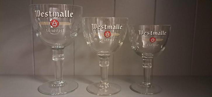 3 WESTMALLE TRAPPIST-glazen, Verzamelen, Biermerken, Ophalen